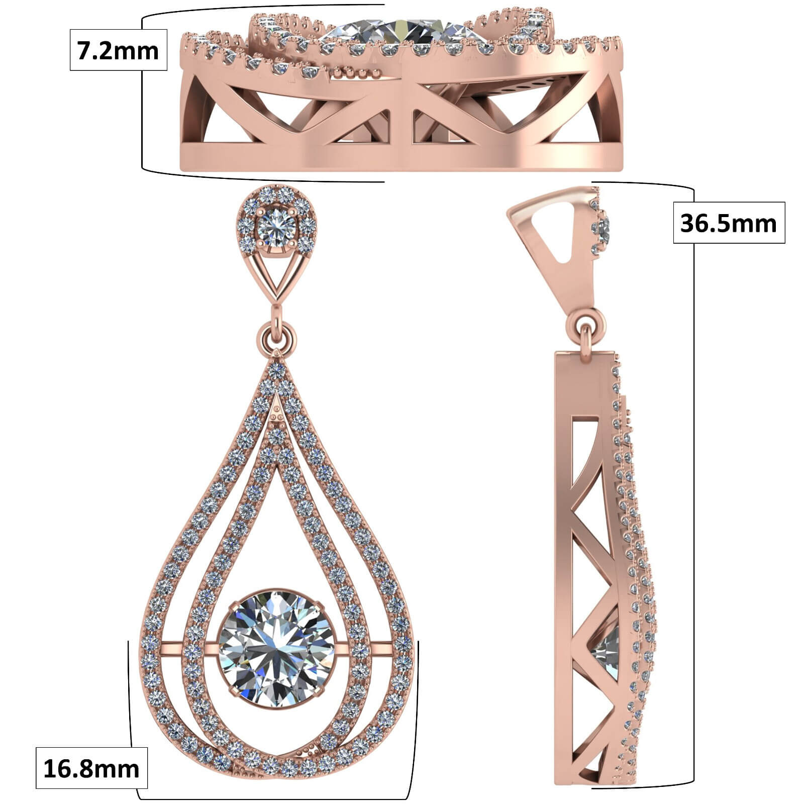 Central Diamond Center women's pendant necklaces